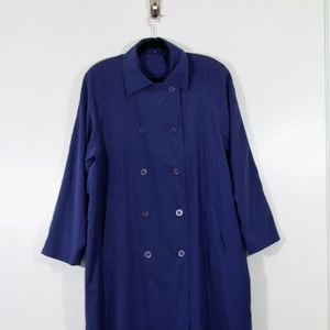 Kristen Blake size 16 navy blue double breasted ov